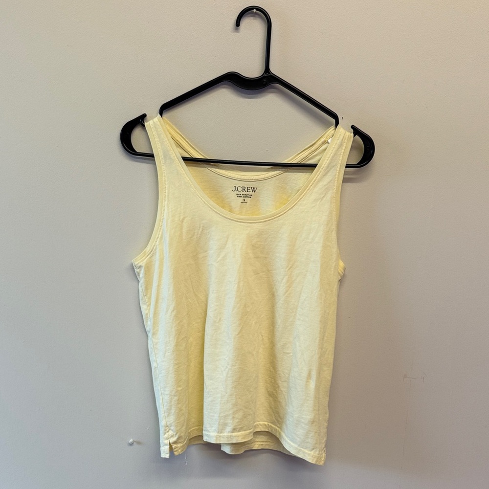 J. Crew Light Cream Pima Cotton Tee size small